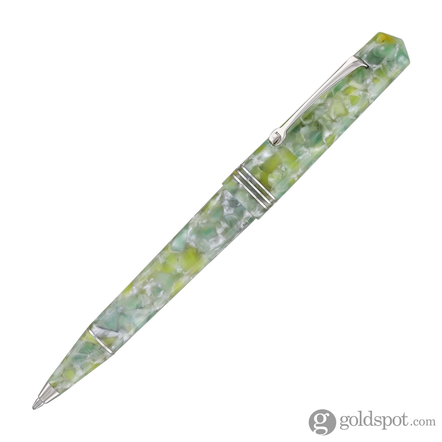 Leonardo Momento Zero Ballpoint Pen in Jade Silver Trim Ballpoint Pens