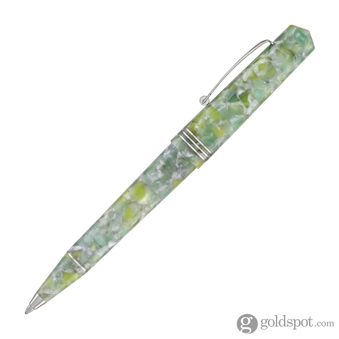 Leonardo Momento Zero Ballpoint Pen in Jade Silver Trim Ballpoint Pens