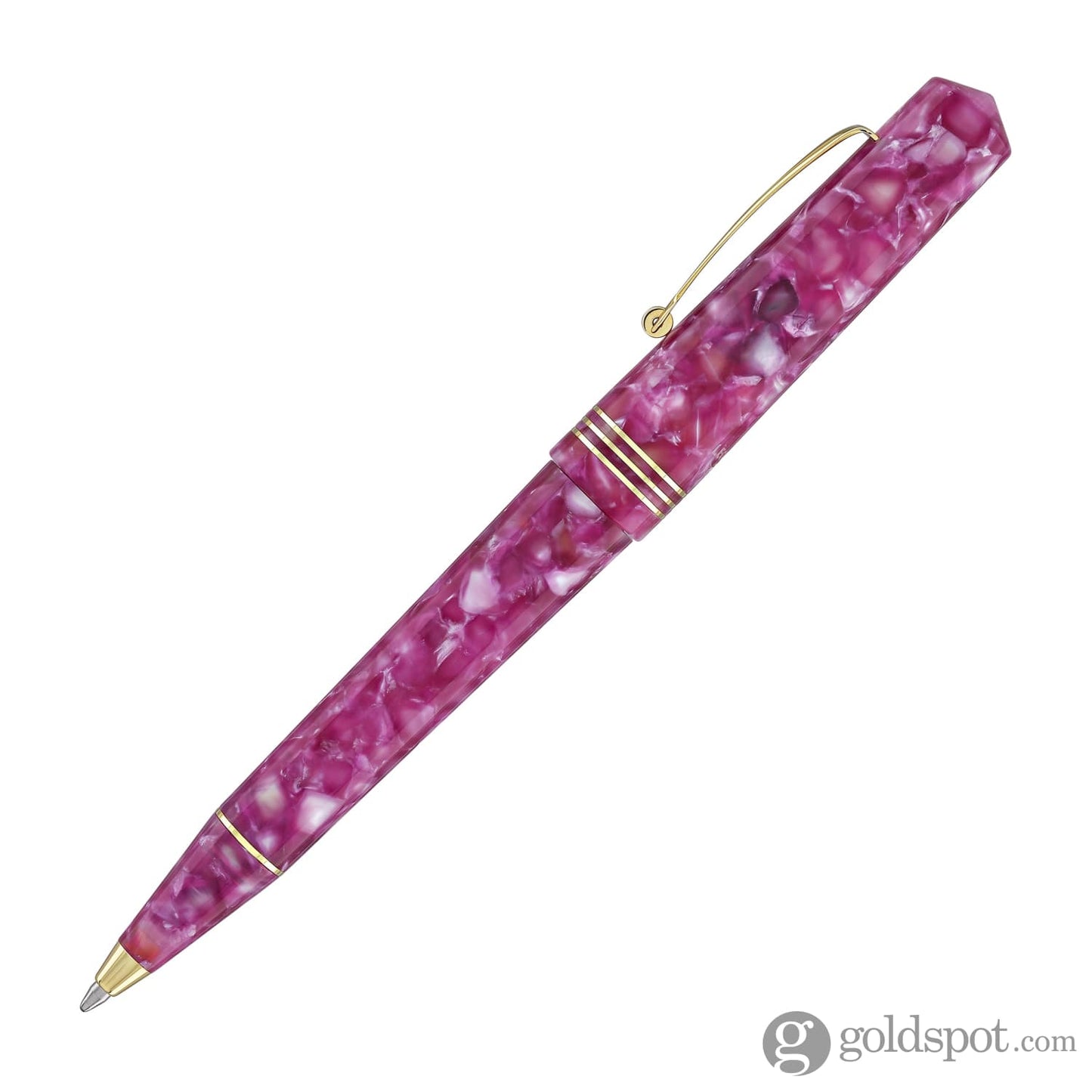 Leonardo Momento Zero Ballpoint Pen in Lavanda Gold Trim Ballpoint Pens