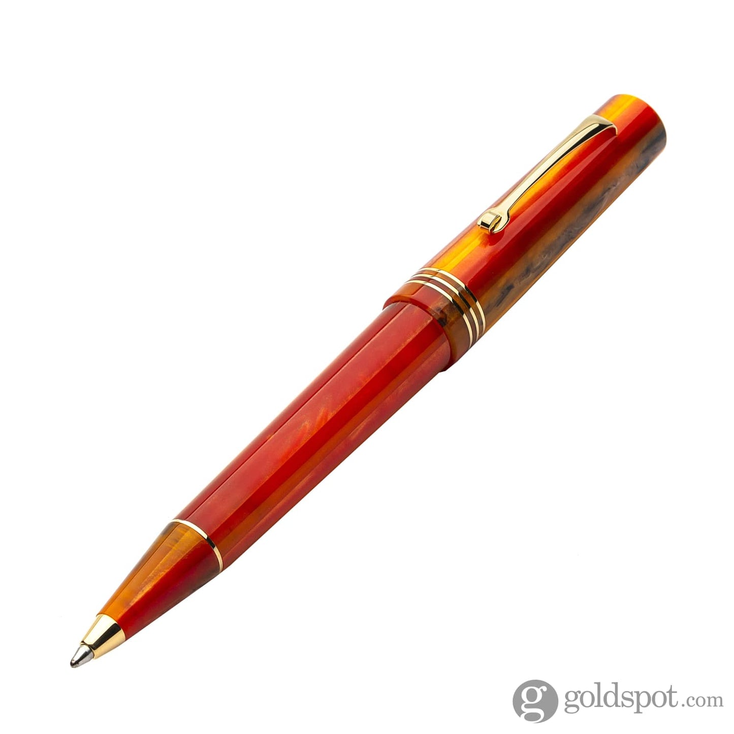 Leonardo Momento Zero Ballpoint Pen in Mango Gold Trim Ballpoint Pens