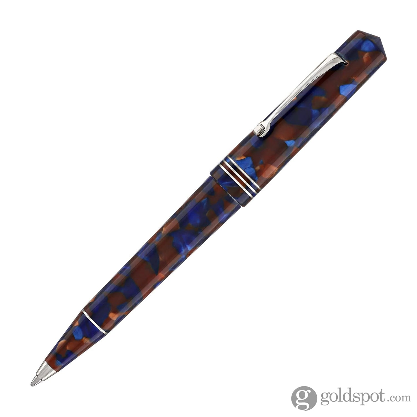 Leonardo Momento Zero Ballpoint Pen in Sea Stone Silver Trim Ballpoint Pens