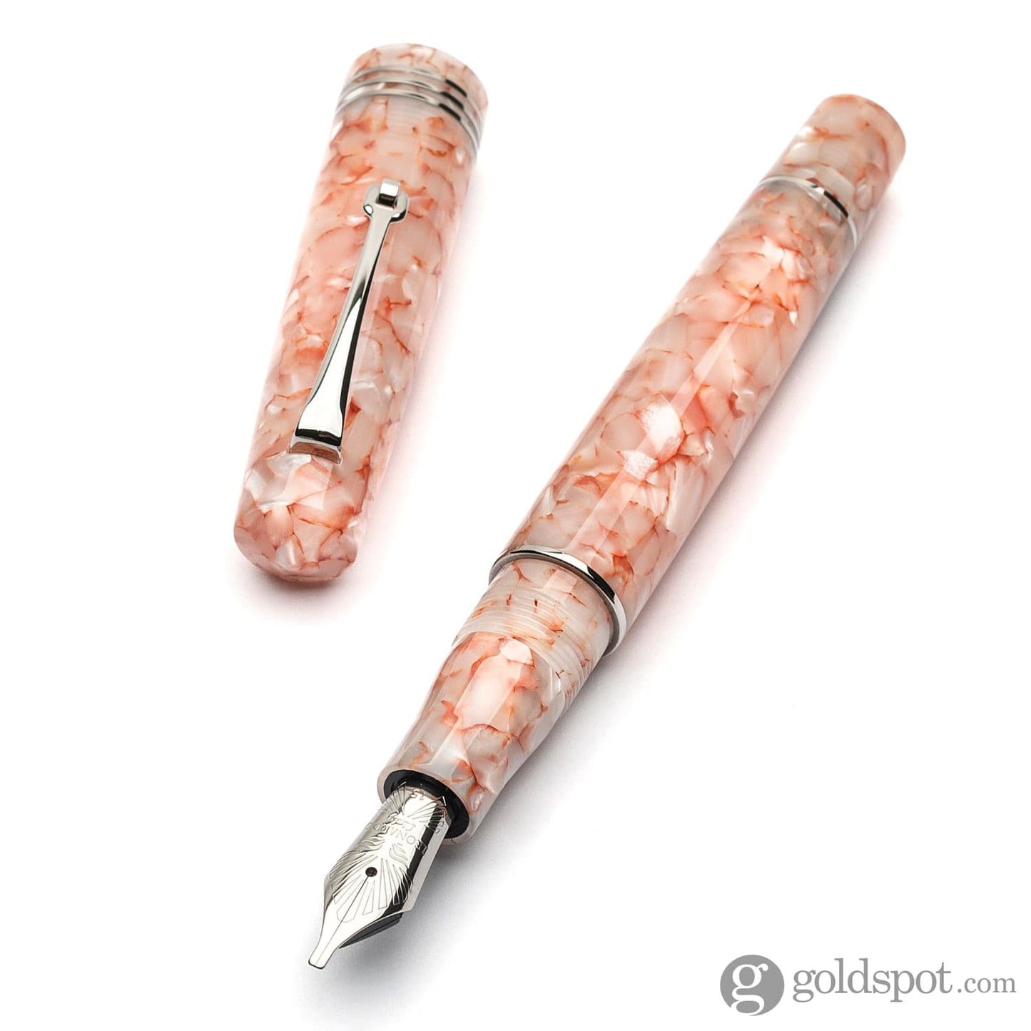 Leonardo Momento Zero Fountain Pen in Angel Skin Silver / Medium
