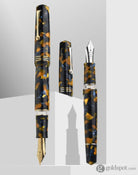 Leonardo Momento Zero Grande 2.0 Fountain Pen in Crepuscolo Marino No. 8 Size 14kt Gold Nib Fountain Pen