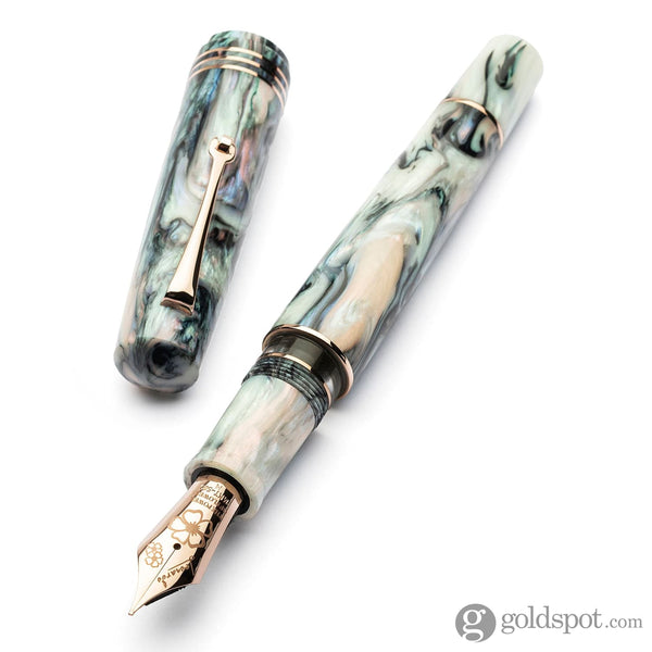 Leonardo Momento Zero Grande 2.0 Fountain Pen in Dalia Eveline with Rose Gold Trim 14kt Gold / Fine Fountain Pen