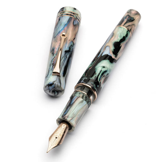 Leonardo Momento Zero Grande 2.0 Fountain Pen in Dalia Eveline with Rose Gold Trim