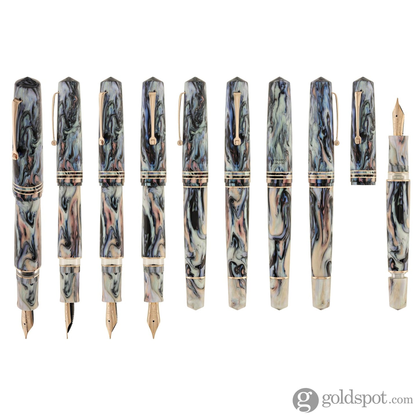 Leonardo Momento Zero Grande 2.0 Fountain Pen in Dalia Eveline with Rose Gold Trim Fountain Pen