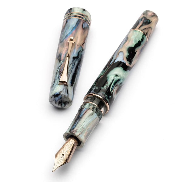 Leonardo Momento Zero Grande 2.0 Fountain Pen in Dalia Eveline with Rose Gold Trim Fountain Pen