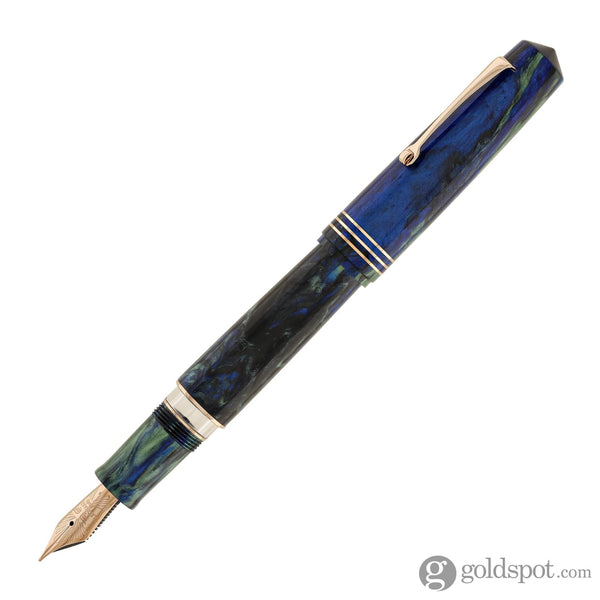 Leonardo Momento Zero Grande 2.0 Fountain Pen in Fiordaliso Blue with Rose Gold Trim Fountain Pen