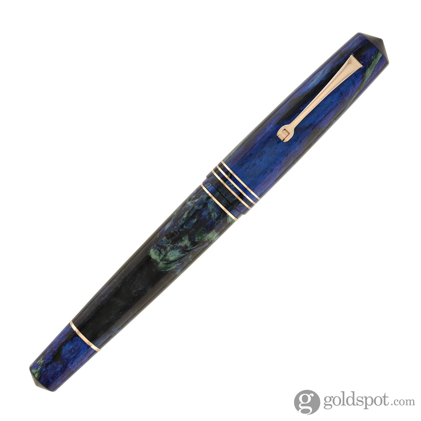 Leonardo Momento Zero Grande 2.0 Fountain Pen in Fiordaliso Blue with Rose Gold Trim Fountain Pen