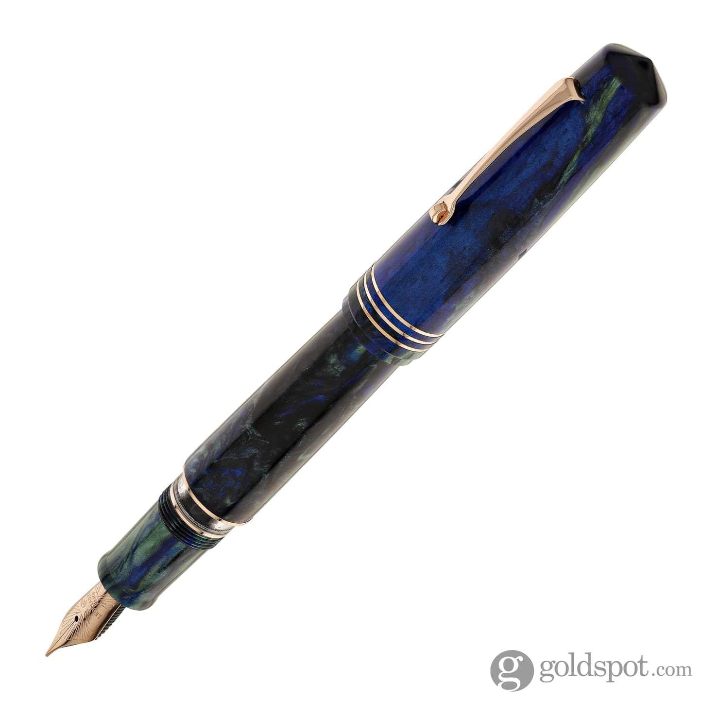 Leonardo Momento Zero Grande 2.0 Fountain Pen in Fiordaliso Blue with Rose Gold Trim Fountain Pen