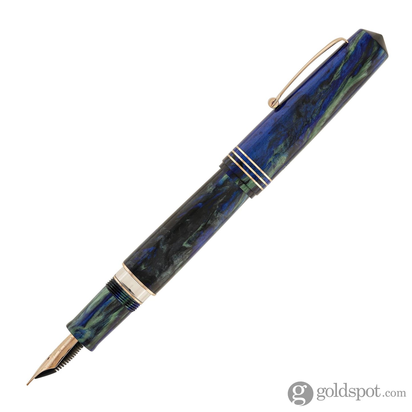 Leonardo Momento Zero Grande 2.0 Fountain Pen in Fiordaliso Blue with Rose Gold Trim Fountain Pen