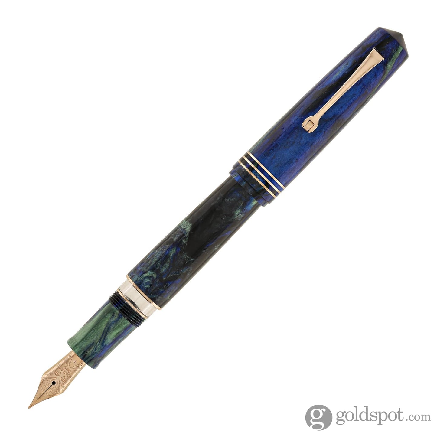 Leonardo Momento Zero Grande 2.0 Fountain Pen in Fiordaliso Blue with Rose Gold Trim Fountain Pen