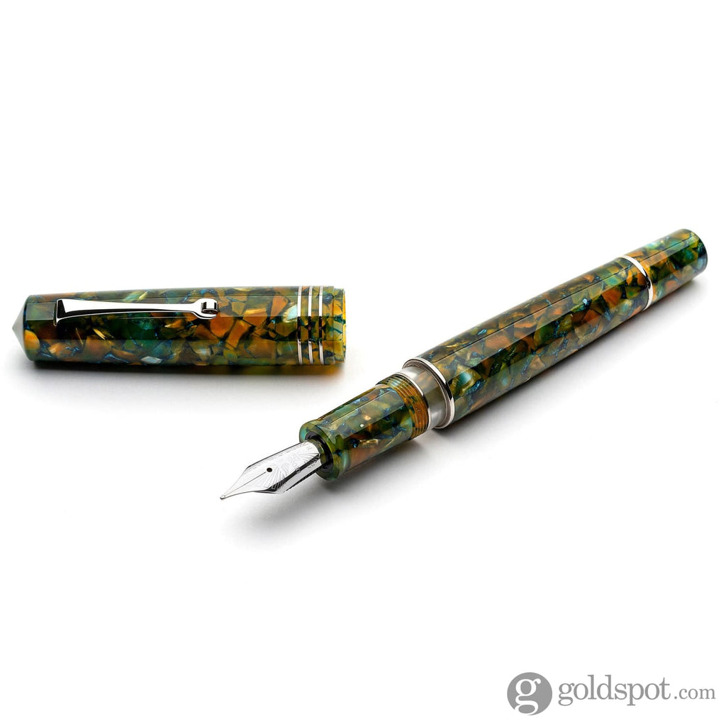 Leonardo Momento Zero Grande 2.0 Fountain Pen in Girasole Stainless Steel / Extra Fine Fountain Pen