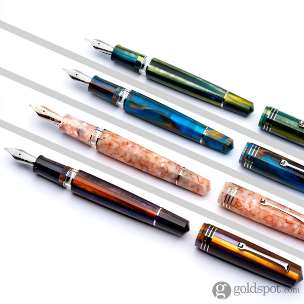 Leonardo Momento Zero Grande 2.0 Fountain Pen in Sea Anemone Spaghetti Resin Fountain Pen