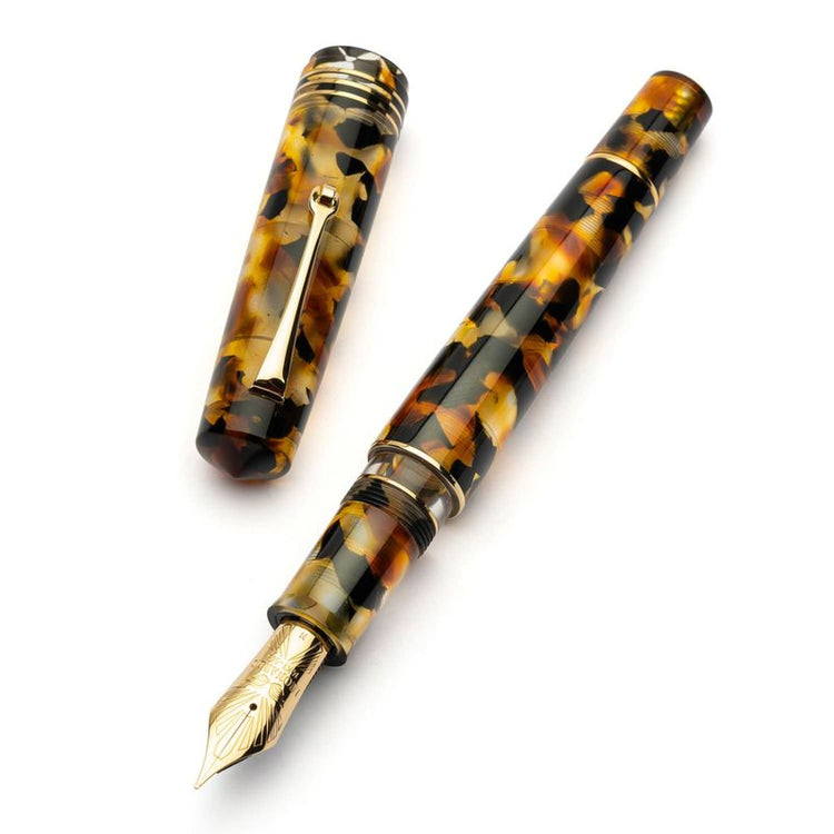 Leonardo Momento Zero Grande 2.0 Fountain Pen in Sottobosco No. 8 Size 14kt Gold Nib Double Broad Fountain Pen