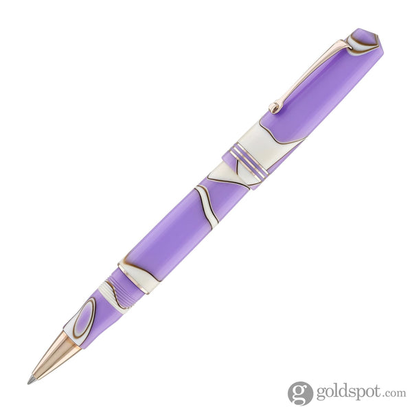 Leonardo Momento Zero Rollerball Pen in Nuvola Lilac with Rose Gold Rollerball Pen