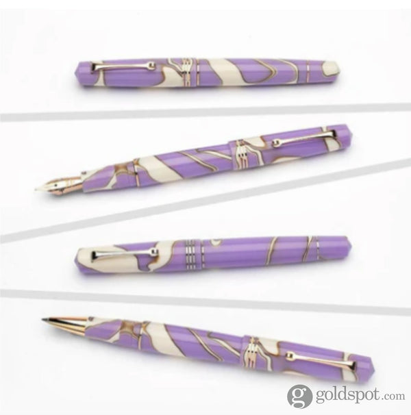 Leonardo Momento Zero Rollerball Pen in Nuvola Lilac with Rose Gold Rollerball Pen