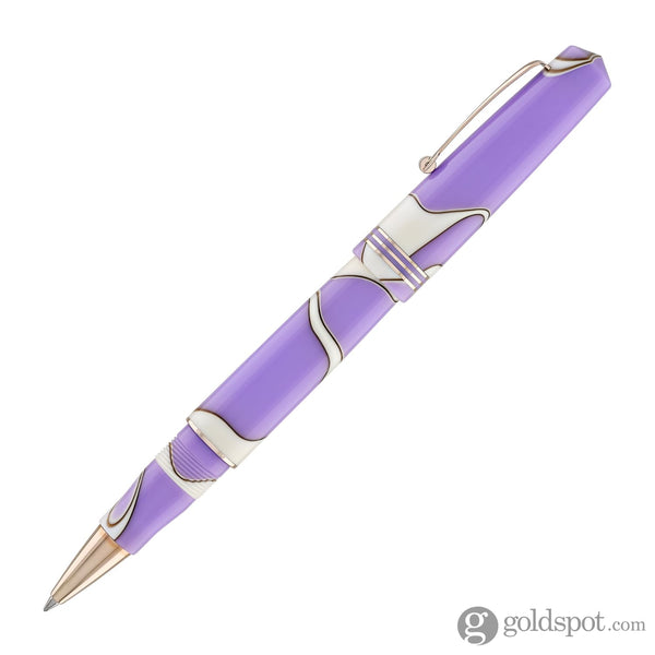 Leonardo Momento Zero Rollerball Pen in Nuvola Lilac with Rose Gold Rollerball Pen