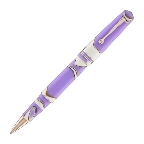 Leonardo Momento Zero Rollerball Pen in Nuvola Lilac with Rose Gold Rollerball Pen