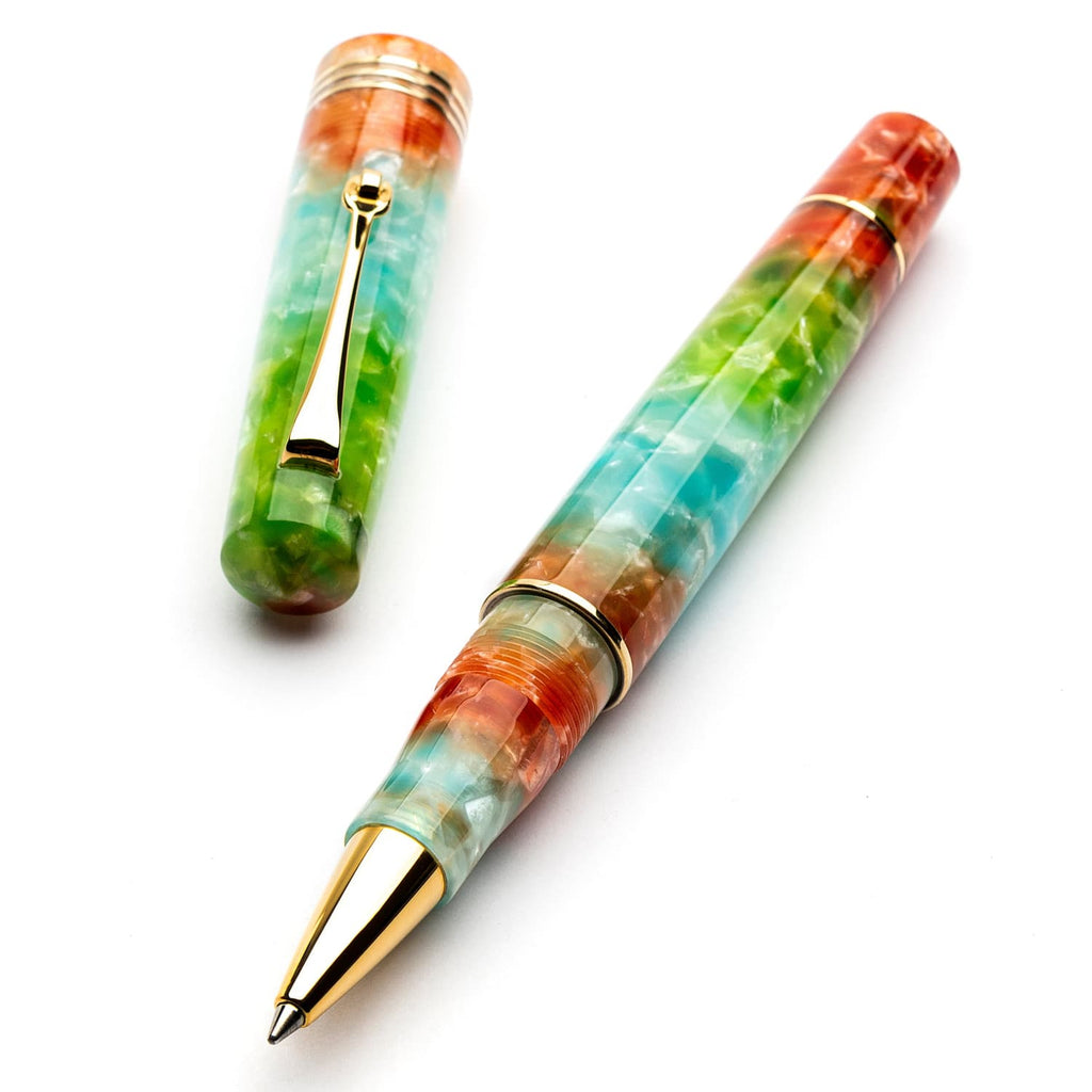 Leonardo Momento Zero Rollerball Pen in Pura Vida Gold