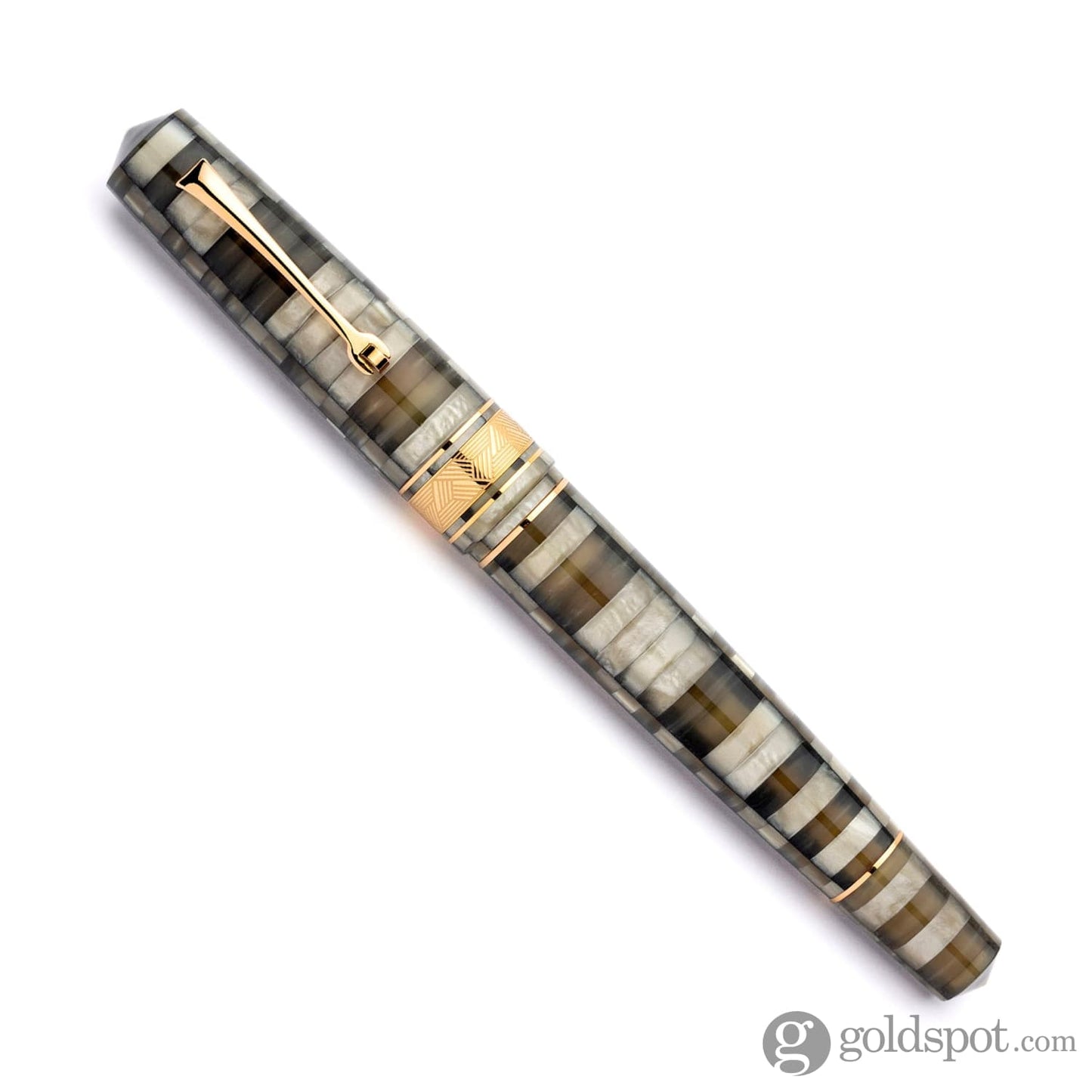 Leonardo Mosaico Fountain Pen in Chiaroscuro 14kt Gold Nib Fountain Pen