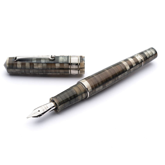 Leonardo Mosaico Fountain Pen in Chiaroscuro with Stainless Steel Nib