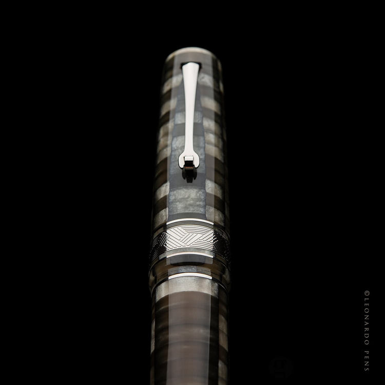 Leonardo Mosaico Fountain Pen in Chiaroscuro Stainless Steel Nib Fountain Pen