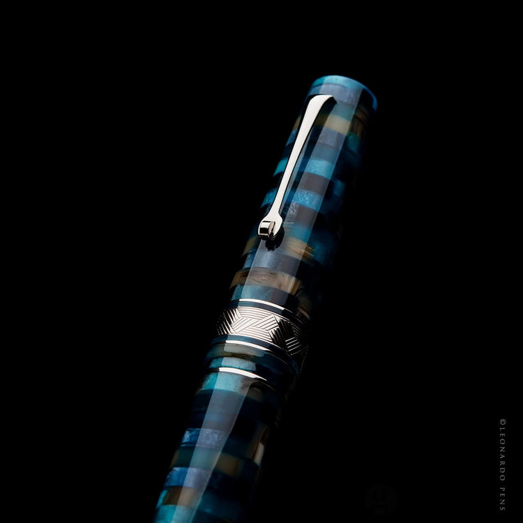 Leonardo Mosaico Fountain Pen in Hawaii Stainless Steel Nib Fountain Pen