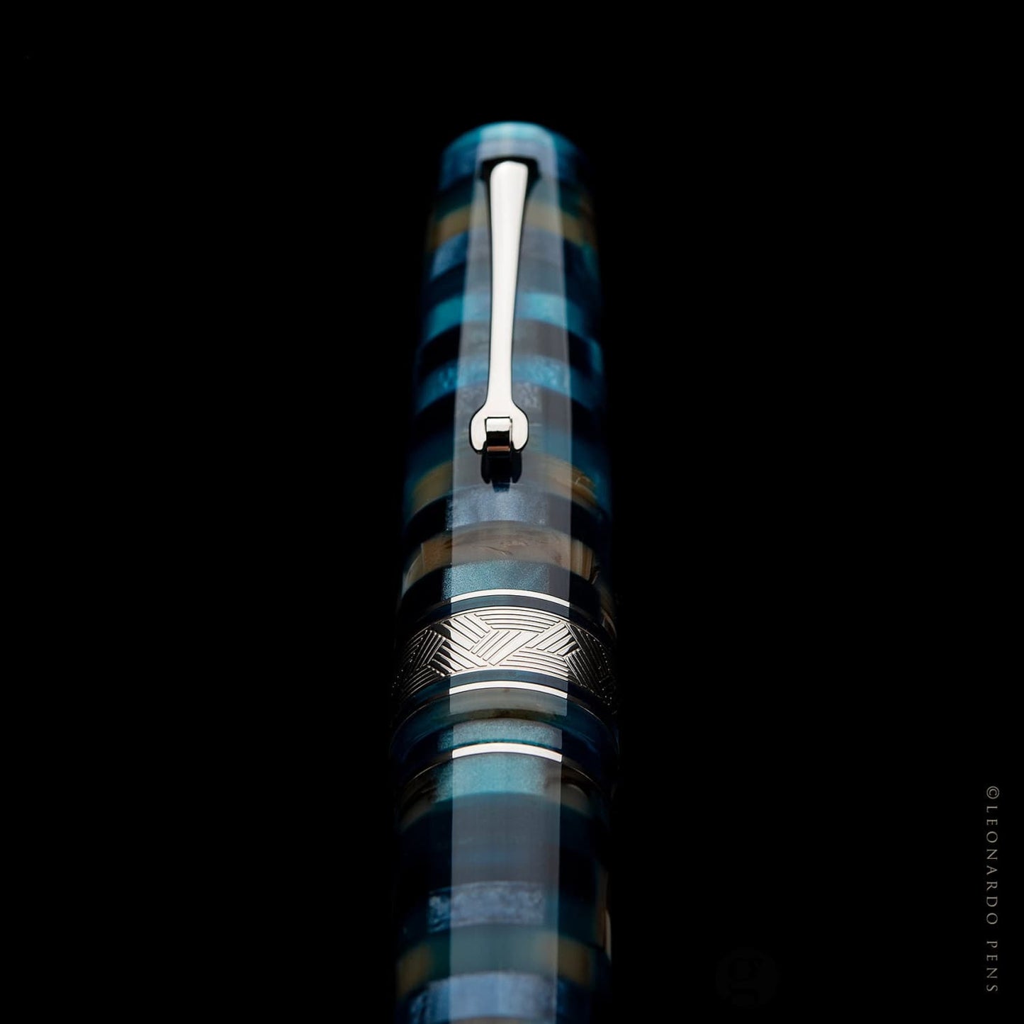 Leonardo Mosaico Fountain Pen in Hawaii Stainless Steel Nib Fountain Pen