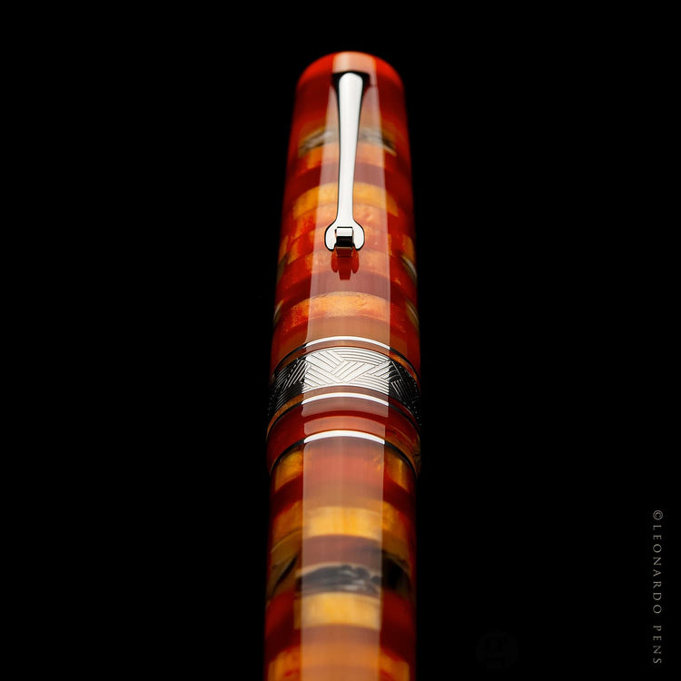 Leonardo Mosaico Fountain Pen in Mango 14kt Gold Nib Fountain Pen