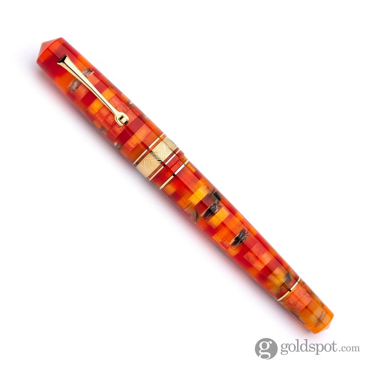 Leonardo Mosaico Fountain Pen in Mango 14kt Gold Nib Fountain Pen