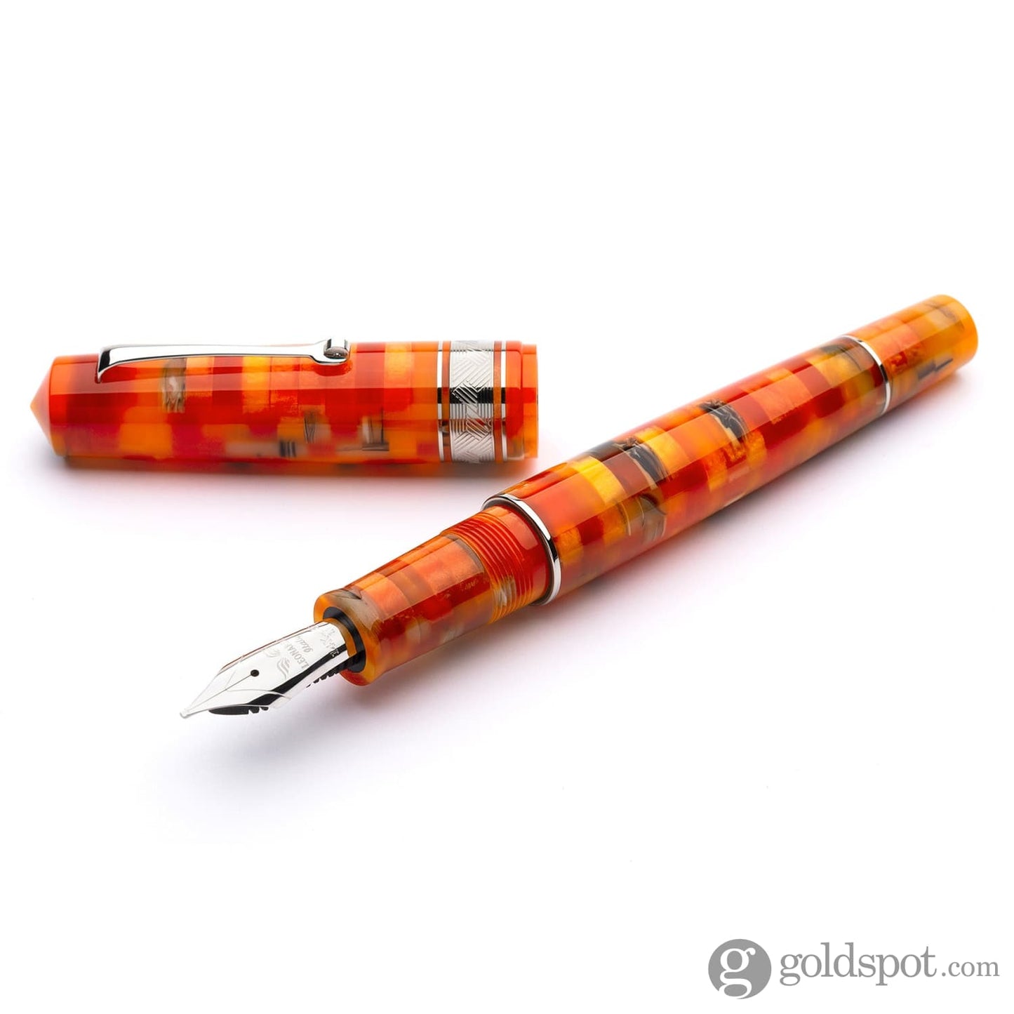 Leonardo Mosaico Fountain Pen in Mango Stainless Steel Nib Medium / Silver Fountain Pen