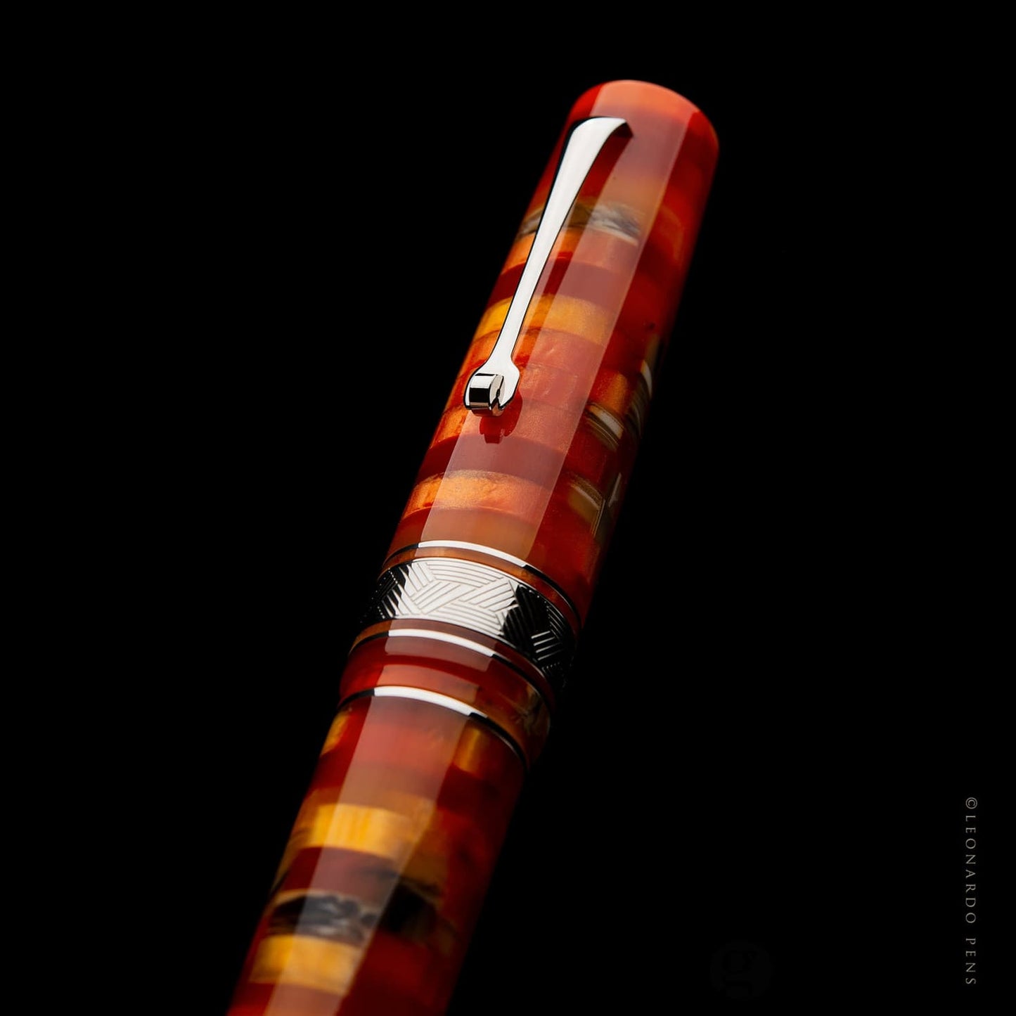 Leonardo Mosaico Fountain Pen in Mango Stainless Steel Nib Fountain Pen