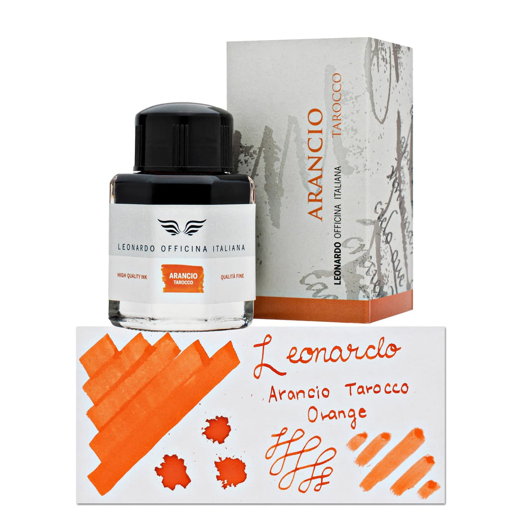 Leonardo Officina Bottled Ink in Arancio Tarocco Orange - 40 mL Bottled Ink