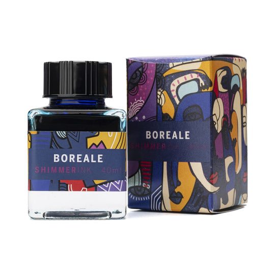 Leonardo Officina Shimmer Bottled Ink in Boreale - 40 mL