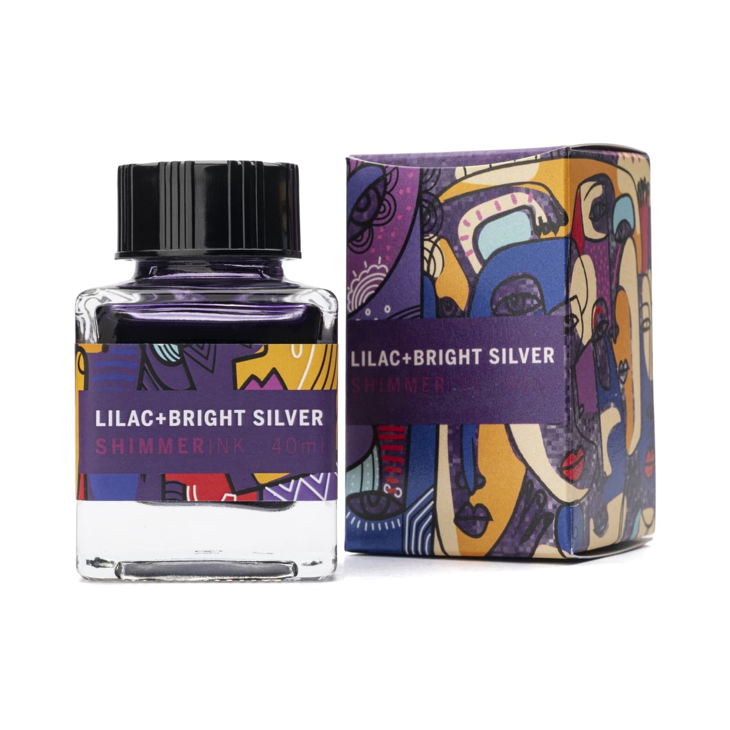 Leonardo Officina Shimmer Bottled Ink in Lilac Bright Silver - 40 mL Bottled Ink