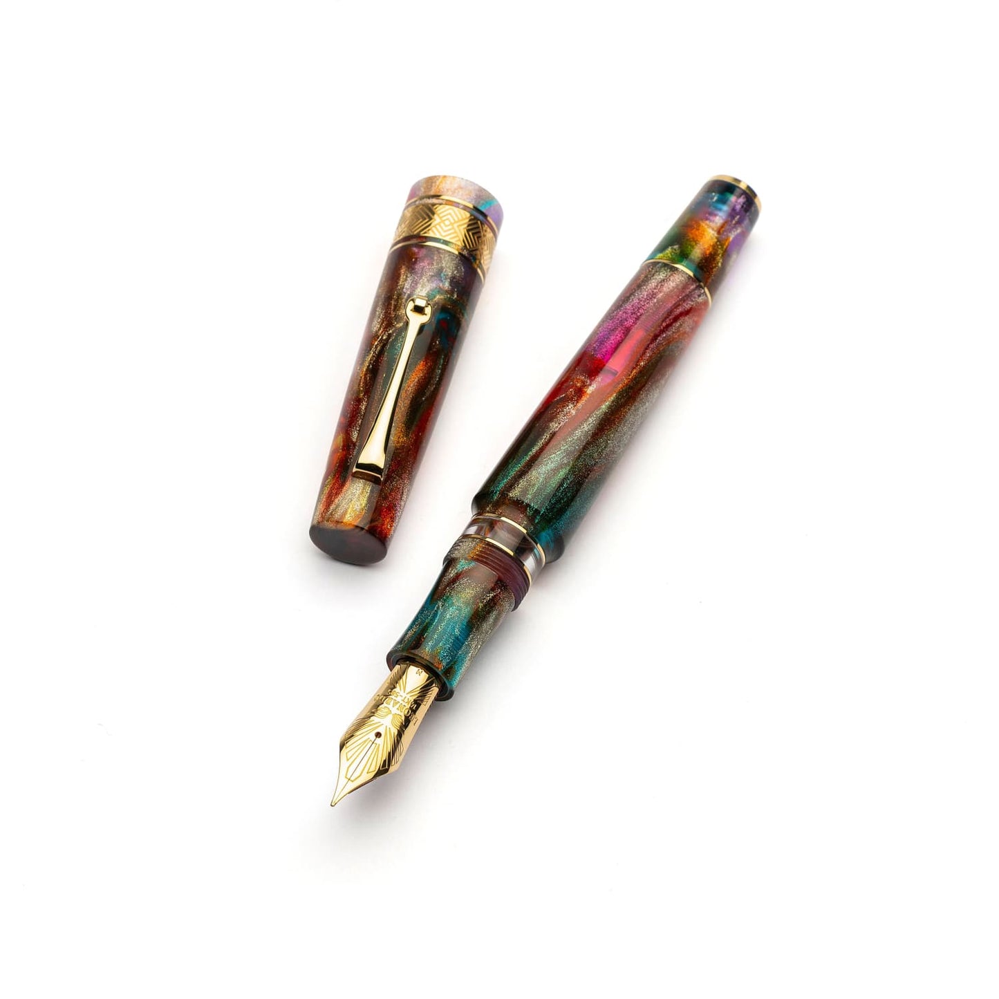 Leonardo Supernova Fountain Pen in Brooks PM5 No. 8 Size 14kt Gold Fine / Gold Fountain Pen