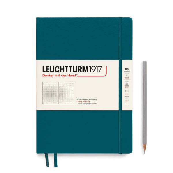 Leuchtturm 1917 Composition Hardcover Dot Grid Notebook in Pacific Green - B5 Notebooks Journals