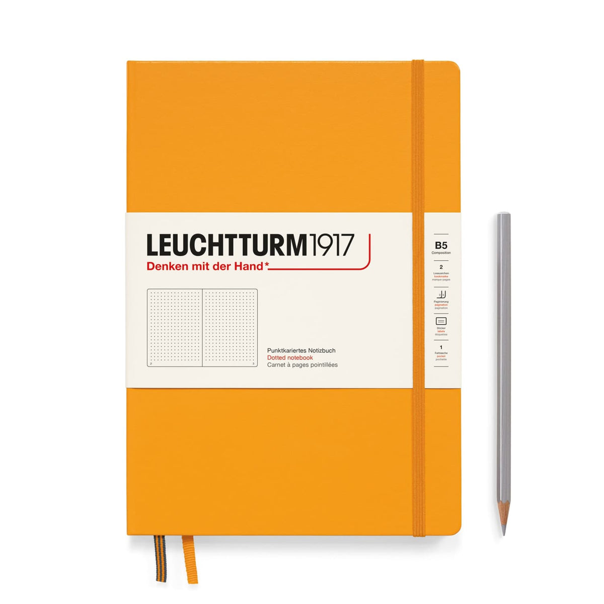 Leuchtturm 1917 Composition Hardcover Dot Grid Notebook in Rising Sun