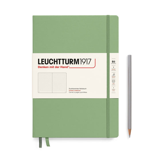 Leuchtturm 1917 Composition Hardcover Dot Grid Notebook in Sage - B5