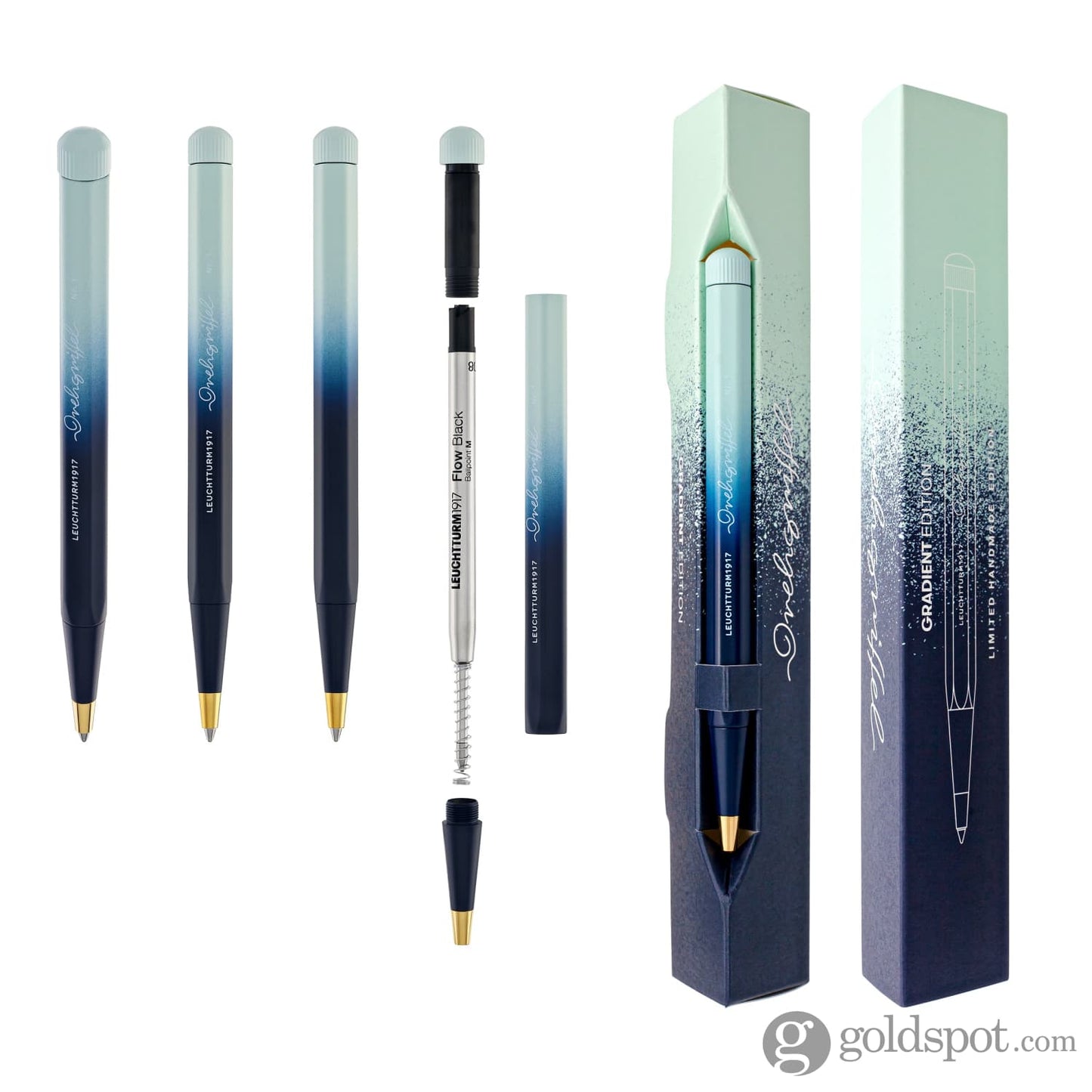 Leuchtturm 1917 Drehgriffel Nr. 1 Gradient Ballpoint Pen in Navy/ Mint Green Ballpoint Pens