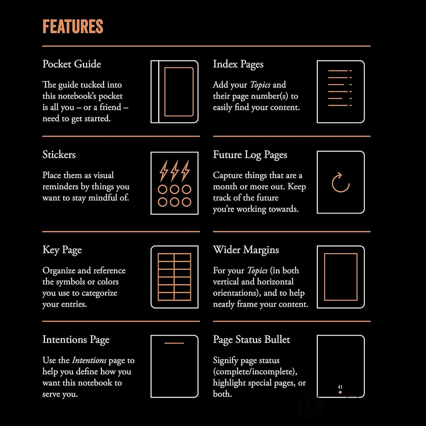 Leuchtturm 1917 Hardcover Bullet Journal Edition 2 in Black - A5 Notebooks Journals