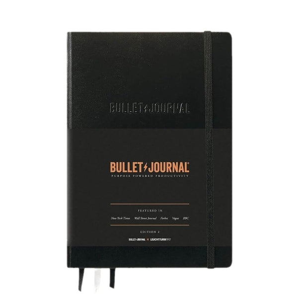 Leuchtturm 1917 Hardcover Bullet Journal Edition 2 in Black - A5 Notebooks Journals