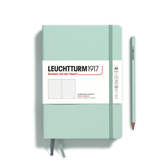 Leuchtturm 1917 Hardcover Dot Grid Notebook in Mint Green - A5
