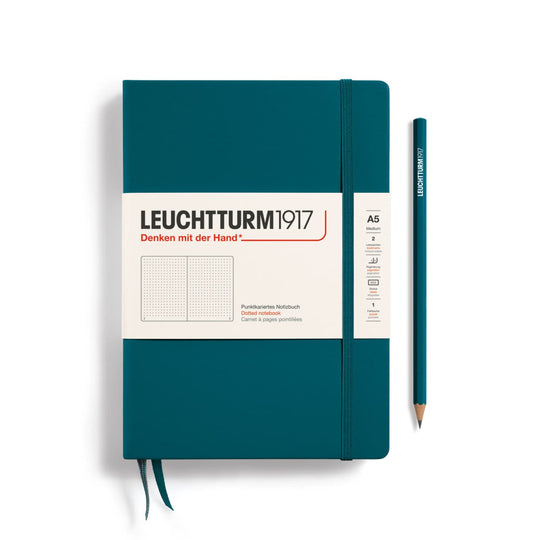 Leuchtturm 1917 Hardcover Dot Grid Notebook in Pacific Green - A5