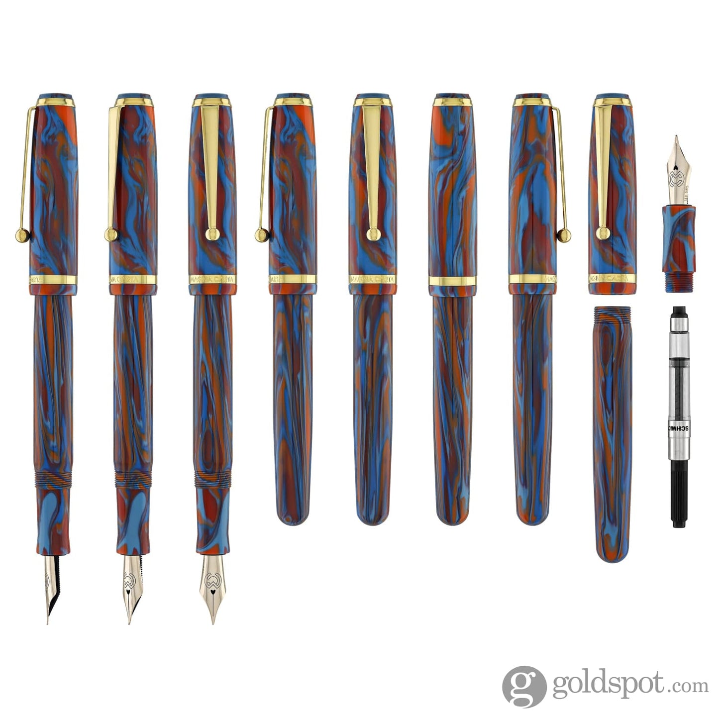 Magna Carta MAG 650 Fountain Pen in Golden Gate - 14kt Gold Flex Nib Fountain Pen