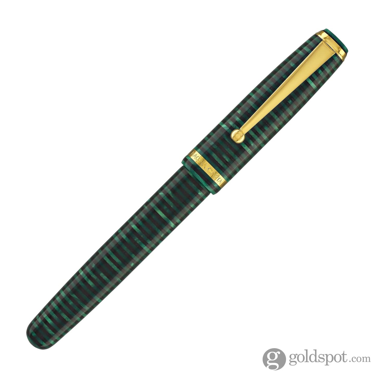 Magna Carta MAG 650 Fountain Pen in Malachite - 14kt Gold Flex Nib Fountain Pen