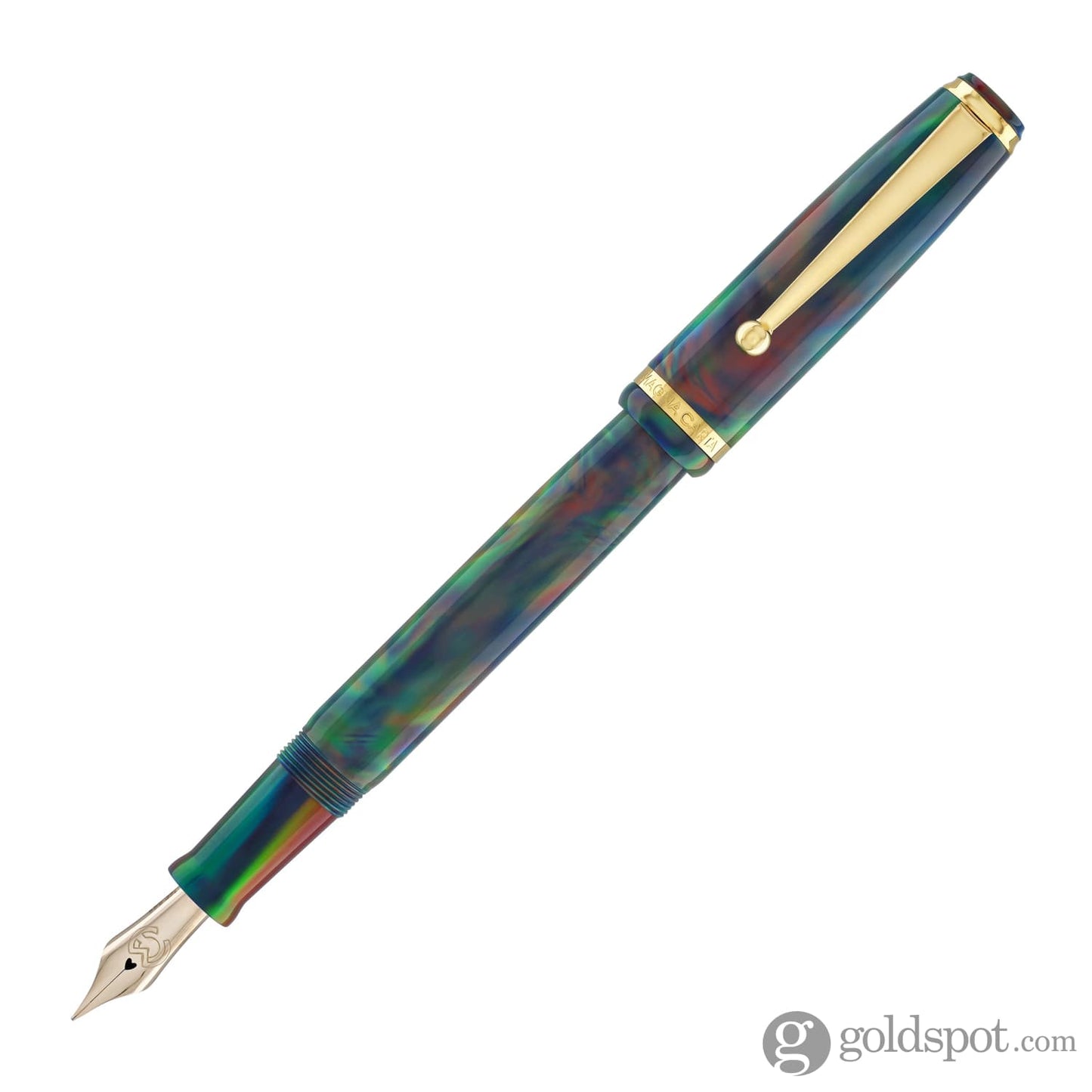 Magna Carta MAG 650 Fountain Pen in Oparex Lava Black - 14kt Gold Flex Nib Fountain Pen