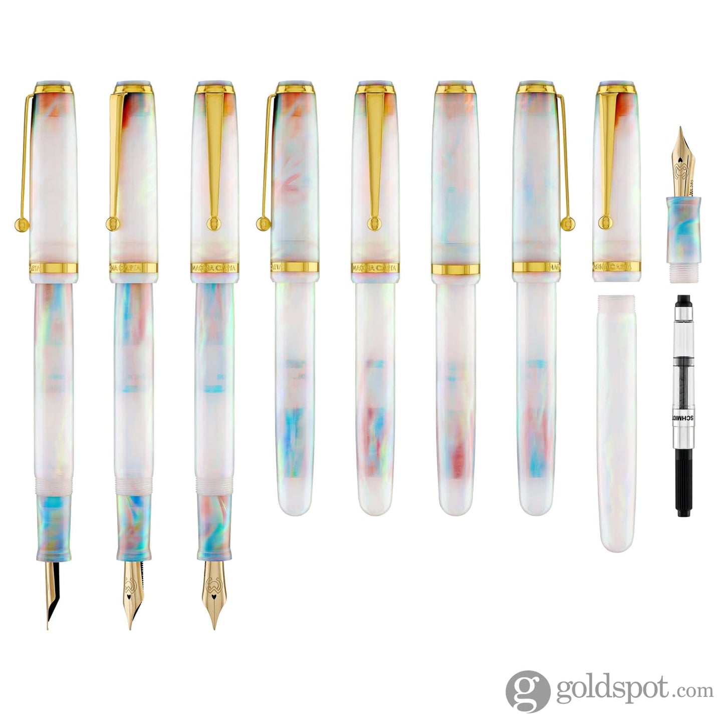 Magna Carta MAG 650 Fountain Pen in OPAREX Rainbow - 14kt Gold Flex Nib Fountain Pen