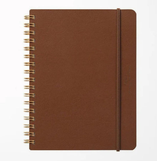 Midori Grain Notebook B6 in Dark Brown